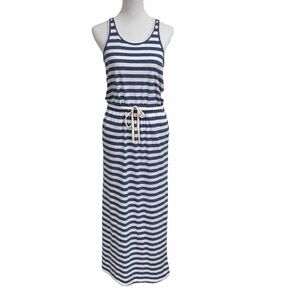 sachin and babi light blue dress Lou & Grey for LOFT striped linen racerback dress